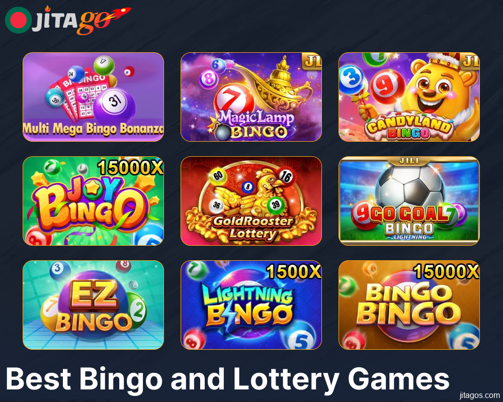 Top bingo and lottery games available on Jitago for players from Bangladesh