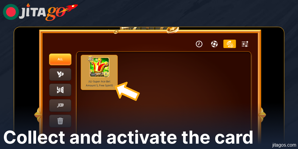 Collect and activate the card on Jitago