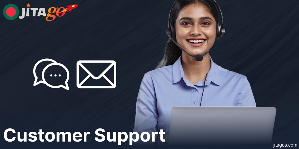 Jitago customer support services for players from Bangladesh
