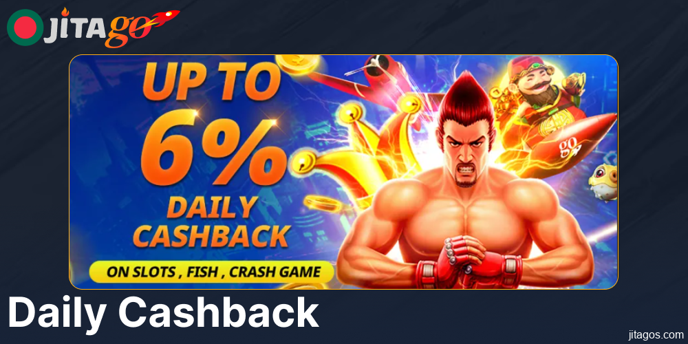 Jitago daily cashback bonus for players from Bangladesh