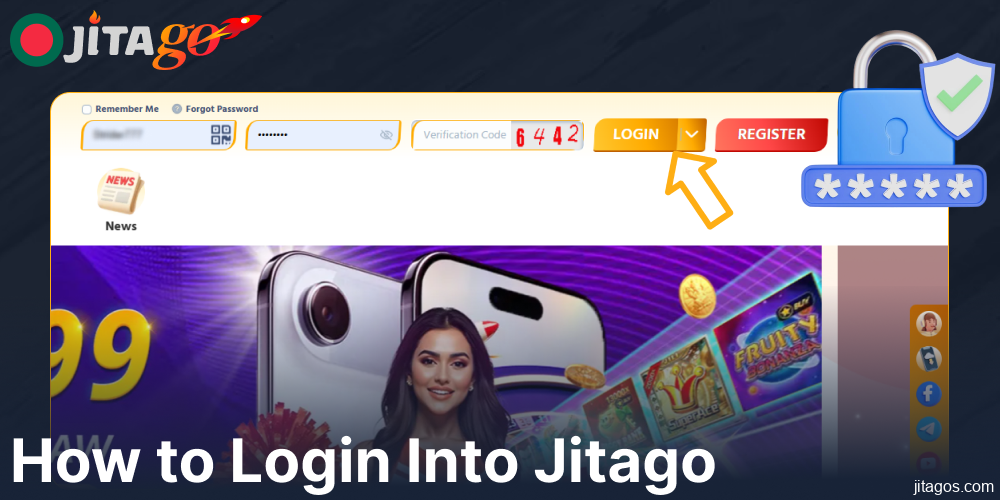 Instructions on logging in to the Jitago account