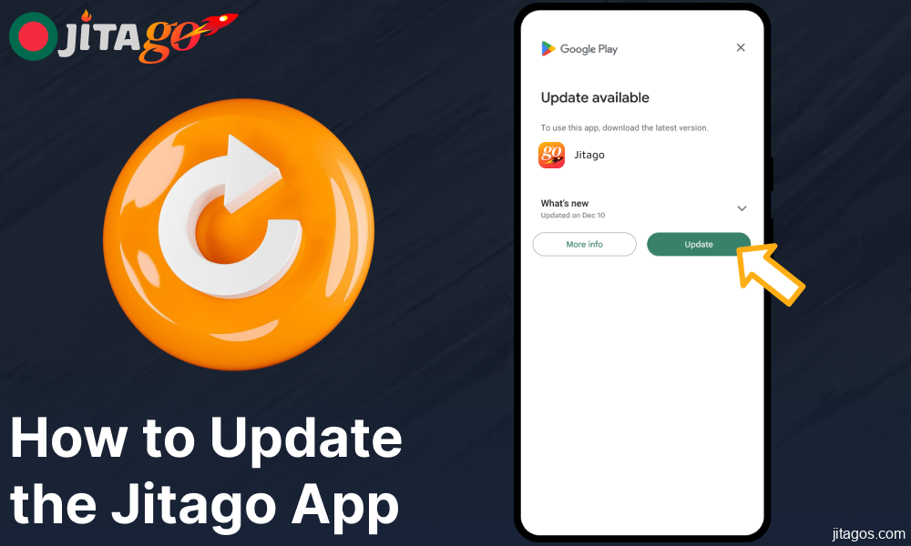 Instructions on updating the Jitago app for players from Bangladesh