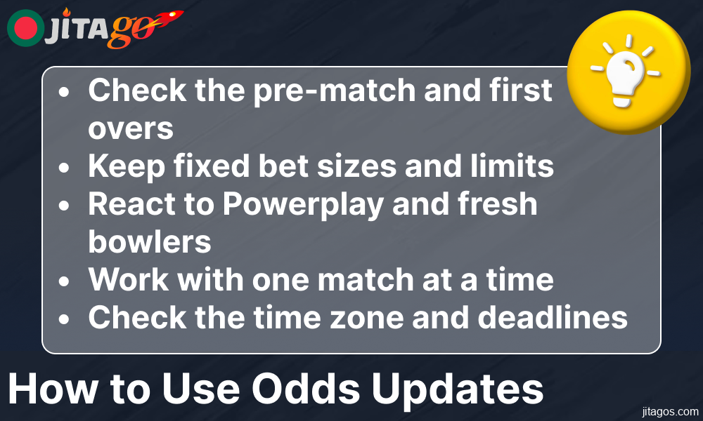 Tips on using the odds updates on Jitago Bangladesh