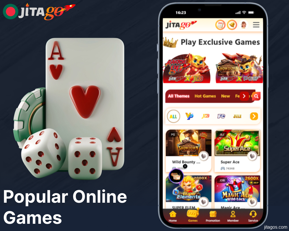 The most popular games available on Jitago mobile app