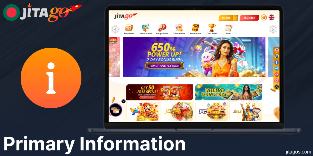 Main information about Jitago casino website and the way it works
