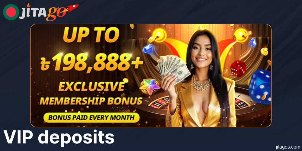 Jitago VIP deposit bonus for players from Bangladesh