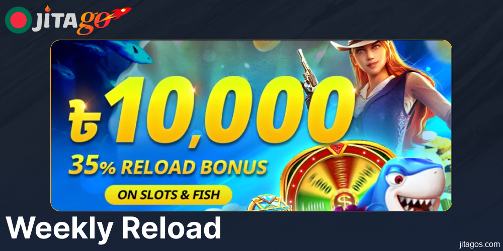 Jitago weekly reload bonus for players from Bangladesh